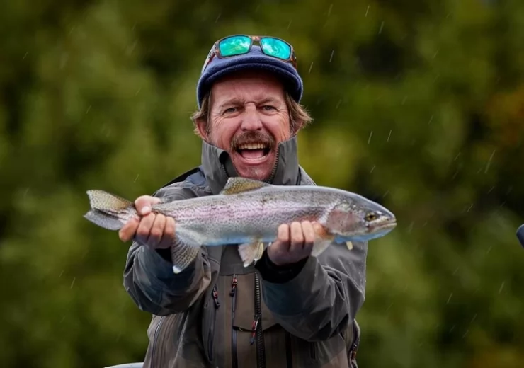 Fly fishing Futaleufú River in Chubut Patagonia.